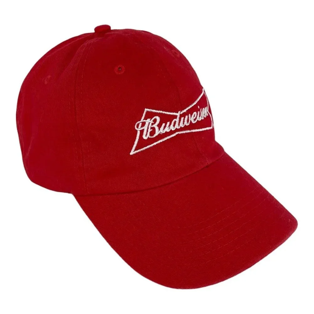 Budweiser Beer “Enjoy Responsibly Drink Wiser” Red Strapback‎ Cap Adjustable Hat